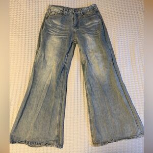 Balenciaga Light Blue Wide Leg Jeans